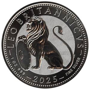 1 oz Silber British Lion 2025 - 19% MwSt. Bild von 1 oz Silber British Lion 2025 - 19% MwSt.