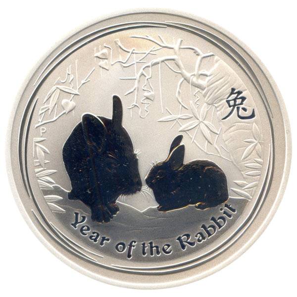 Bild von 10 oz Lunar II Silber - Hase 2011