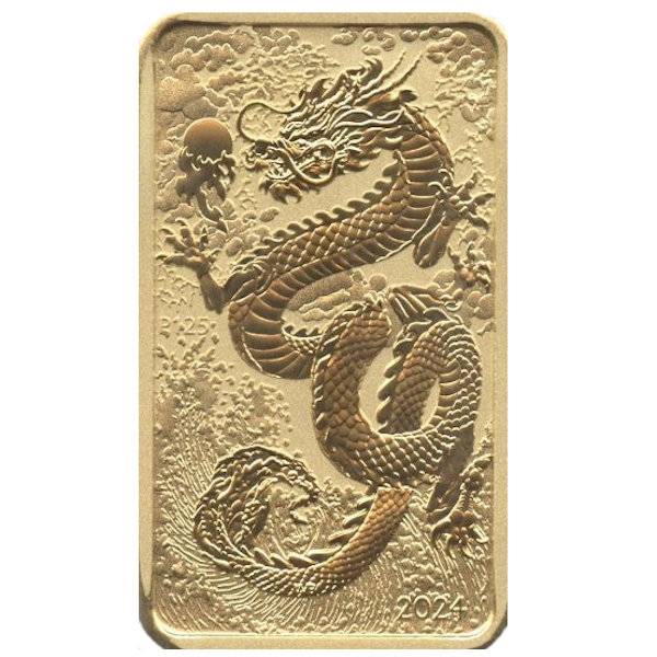 Bild von 1 oz Gold Münzbarren - Rectangular Dragon 2024