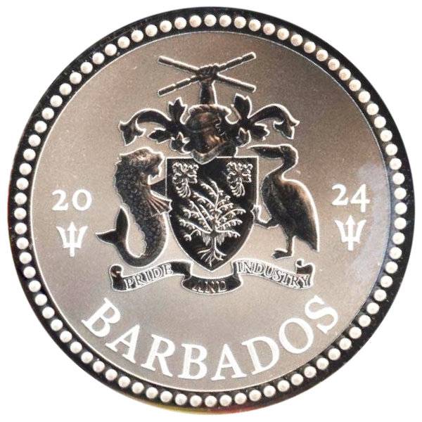 Bild von 1 oz Barbados Trident Silber 2024 - Differenzbesteuert