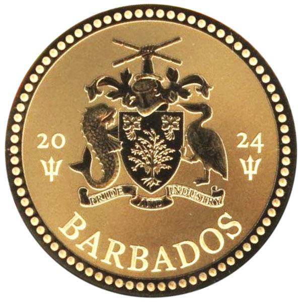 Bild von 1 oz Barbados Trident Gold - 2024