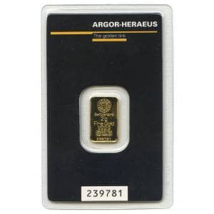 Bild von 2 g Goldbarren - Argor-Heraeus