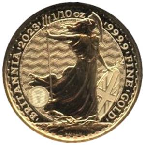 Bild von 1/10 oz Britannia Elisabeth Gold - 2023