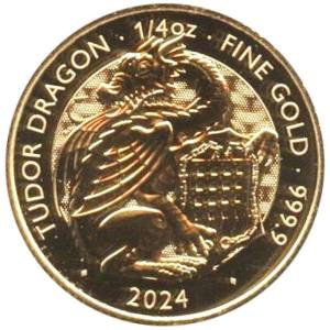 Bild von 1/4 oz Gold Tudor Beasts Dragon 2024