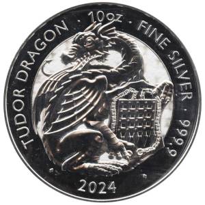 Bild von 10 oz Silber Tudor Beasts Dragon 2024