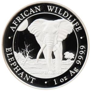 Bild von 1 oz Somalia Elefant Silber - 2025 - Differenzbesteuert