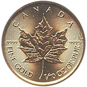 Bild von 1/10 oz Maple Leaf Gold - 2025